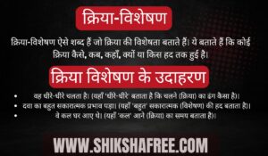 क्रिया विशेषण: परिभाषा, प्रकार, उदाहरण और पहचान | Kriya Visheshan in Hindi 14 Kriya Visheshan kise kahte hai