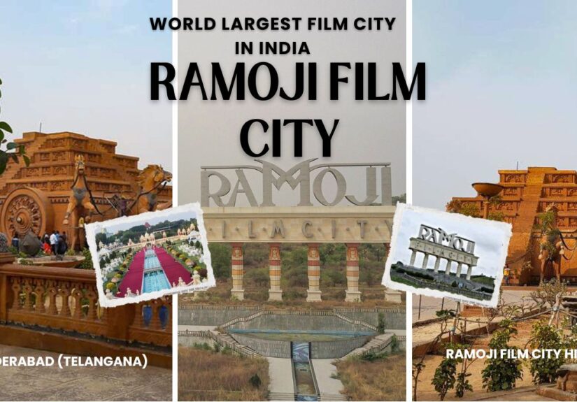 दुनिया का सबसे बड़ा फिल्म स्टूडियो कहां है – हैदराबाद स्थित रामोजी फिल्म सिटी का दृश्य, जिसे हैदराबाद फिल्म सिटी भी कहा जाता है 🔹 Image Title (Hindi) दुनिया का सबसे बड़ा फिल्म स्टूडियो – रामोजी फिल्म सिटी हैदराबाद