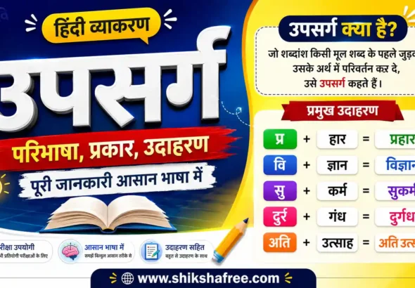 उपसर्ग क्या है? परिभाषा, प्रकार, नियम और उदाहरण सहित हिंदी व्याकरण का रंगीन इन्फोग्राफिक, प्रतियोगी परीक्षाओं एवं विद्यार्थियों के लिए उपयोगी।
