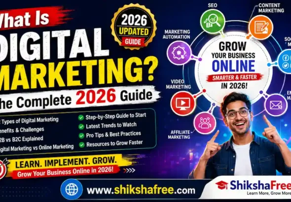 Alt Text: What Is Digital Marketing? Complete 2026 guide covering SEO, content marketing, social media, email, PPC, affiliate marketing, automation, and digital marketing strategies.